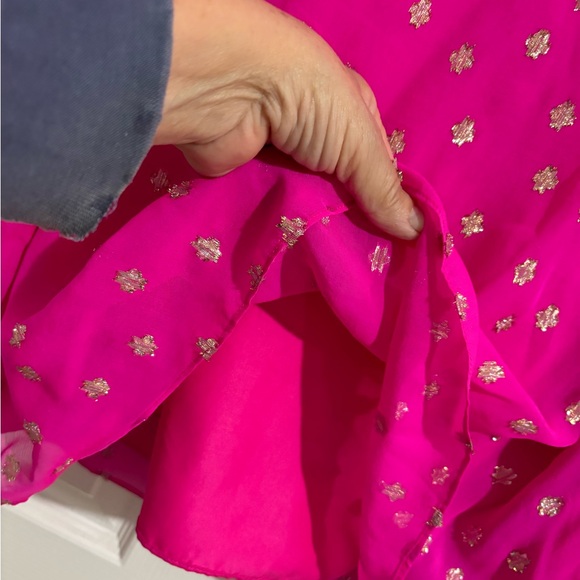 Lilly Pulitzer Caroline Tunic Dress Starry Chiffon Size Piñata Pink NWOT - Picture 8 of 10